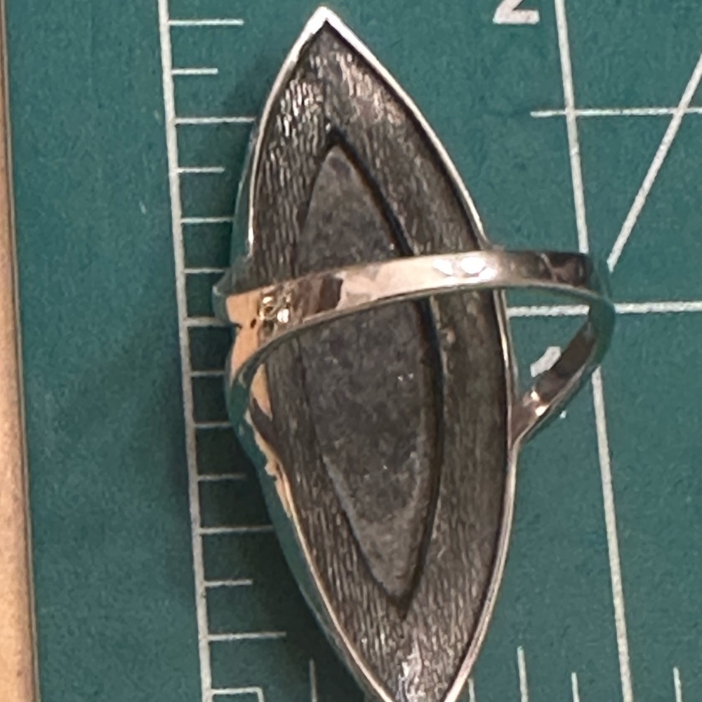 Long Lapis 925 Solid Sterling Silver Ring - image 4